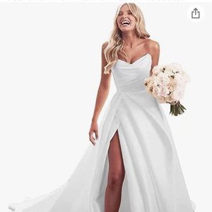 Satin wedding dress size 2